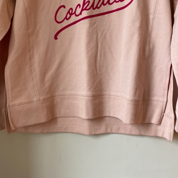 🎉HP👉NWT WILDFOX XS Statement crewneck Sweatshirt. “But first, Cocktails” - Picture 5 of 13